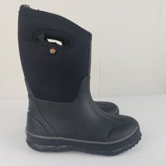 Bogs Black Kids Rain & Snow Boots - Picture 6 of 9